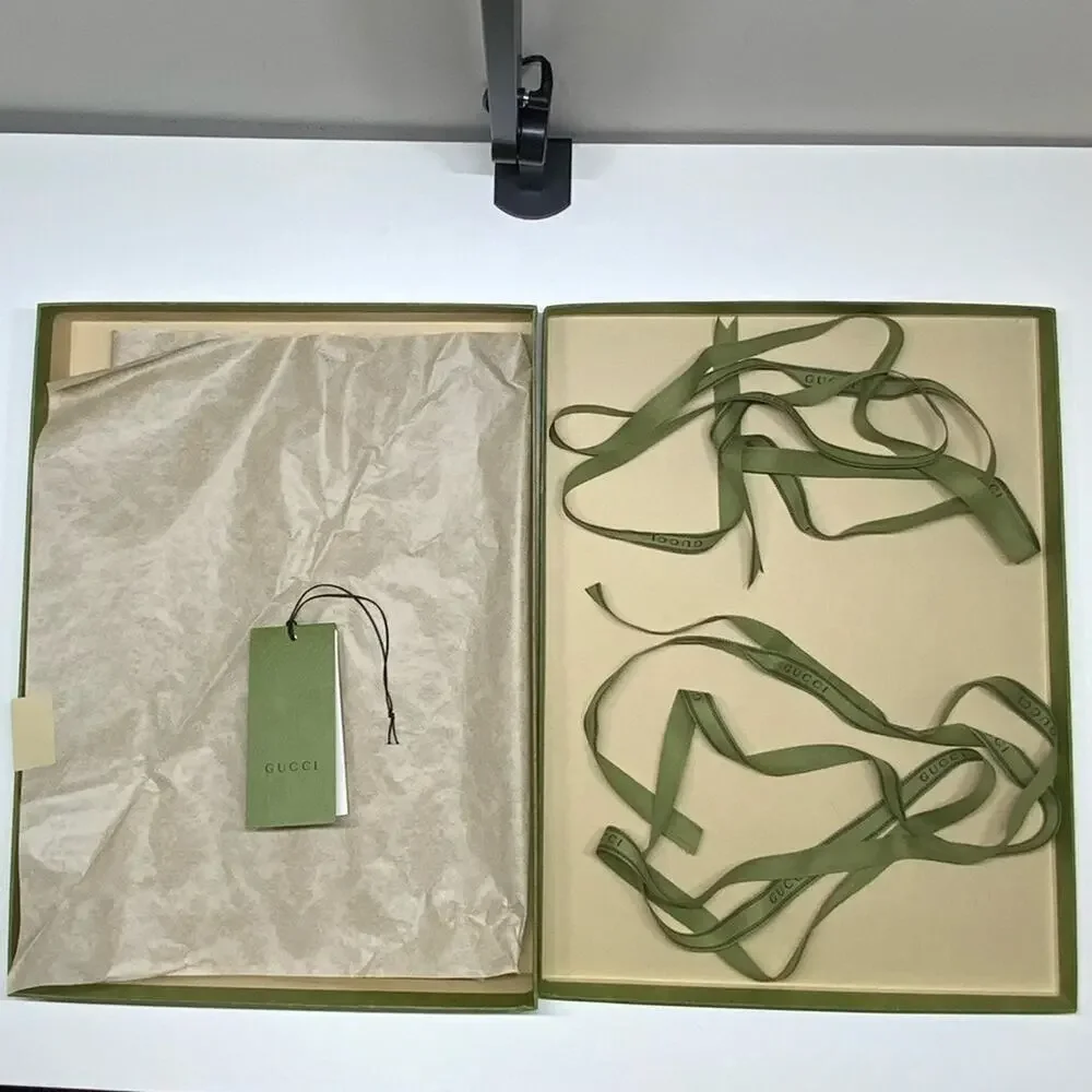 GUC | Gucci | Storage/Gift Box w/ 2 Ribbons | Green | W12 x H15 x D2 inch